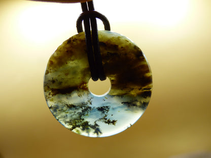 Opale Andine Opale Bleu ~ Collier de pierres précieuses HIPPIE GOA Boho Ethno Nature Donut Protection Symbole Pierre de guérison Chakra Collecteur Minéral Rareté Homme Femme