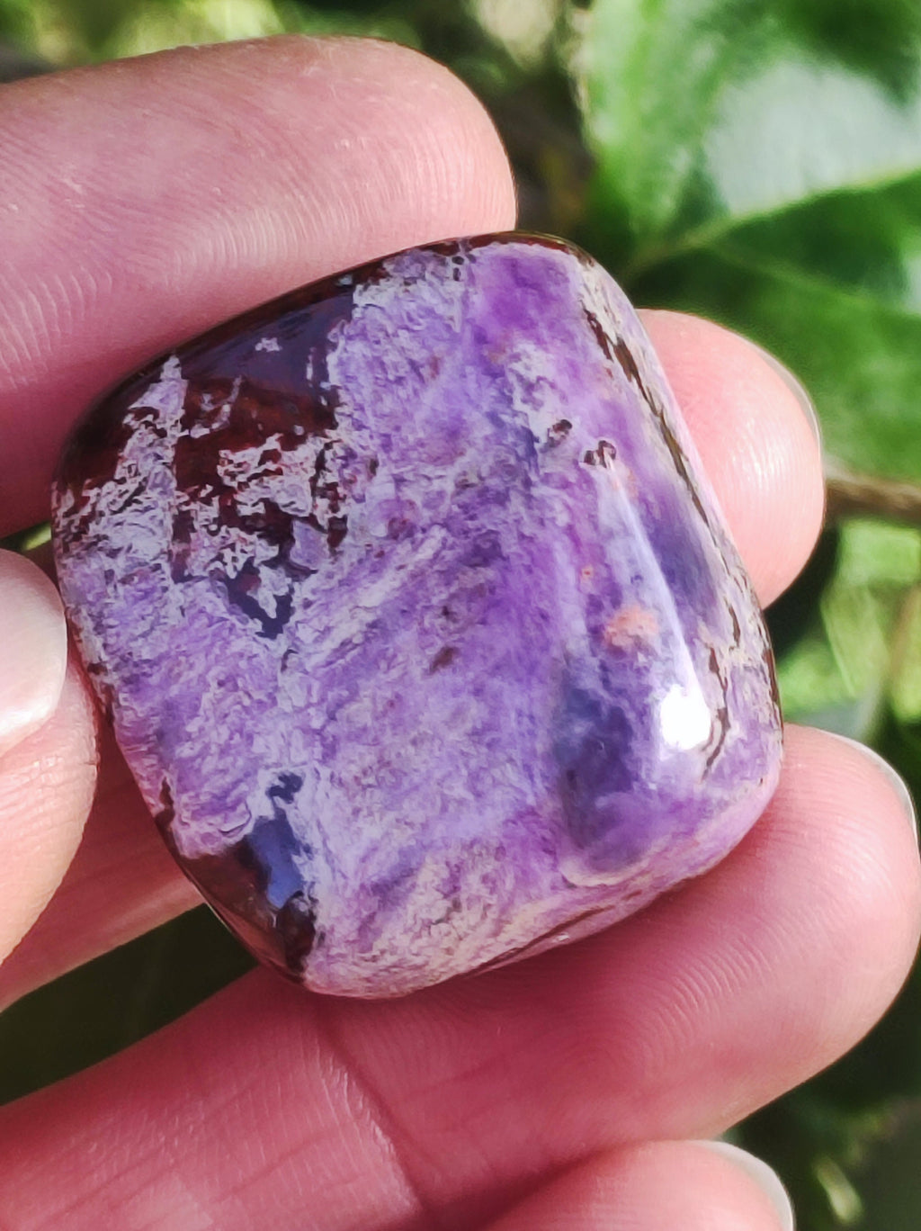 Sugilite &amp; Bustamite Gel Sugilite Dream Hand Flatterer Healing Stones Meditation Therapy Gemstone Tumbled Stone Crystal Mineral Energy Purple
