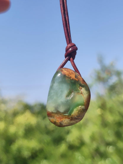 Chrysoprase ~ Collier de pierres précieuses ~HIPPIE ~GOA ~Boho ~Tibet ~Ethno ~Nature ~Symbole de protection ~Pierre de guérison ~Rarité