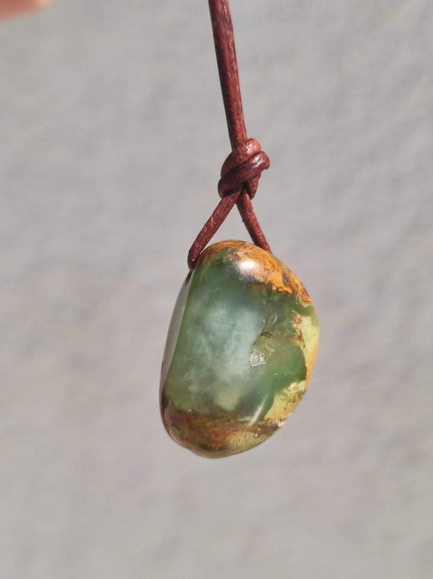 Chrysoprase ~ Collier de pierres précieuses ~HIPPIE ~GOA ~Boho ~Tibet ~Ethno ~Nature ~Symbole de protection ~Pierre de guérison ~Rarité