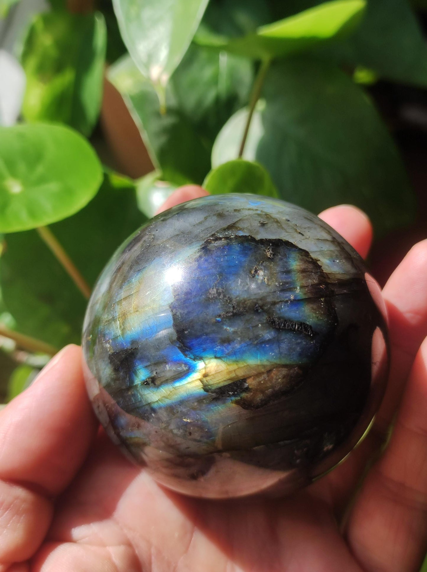 Labradorite – Boule de pierres précieuses décoratives, sphère de massage, boule de jeu en cristal, méditation, pierre de guérison, cadeau pour femme et homme, pour sa maison, l'énergie, le rêve vivant