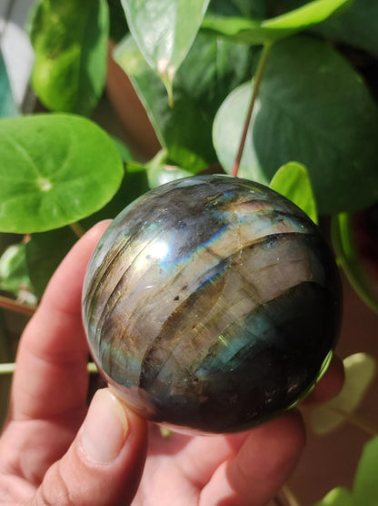 Labradorite – Boule de pierres précieuses décoratives, sphère de massage, boule de jeu en cristal, méditation, pierre de guérison, cadeau pour femme et homme, pour sa maison, l'énergie, le rêve vivant