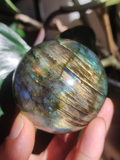 Labradorite – Boule de pierres précieuses décoratives, sphère de massage, boule de jeu en cristal, méditation, pierre de guérison, cadeau pour femme et homme, pour sa maison, l'énergie, le rêve vivant