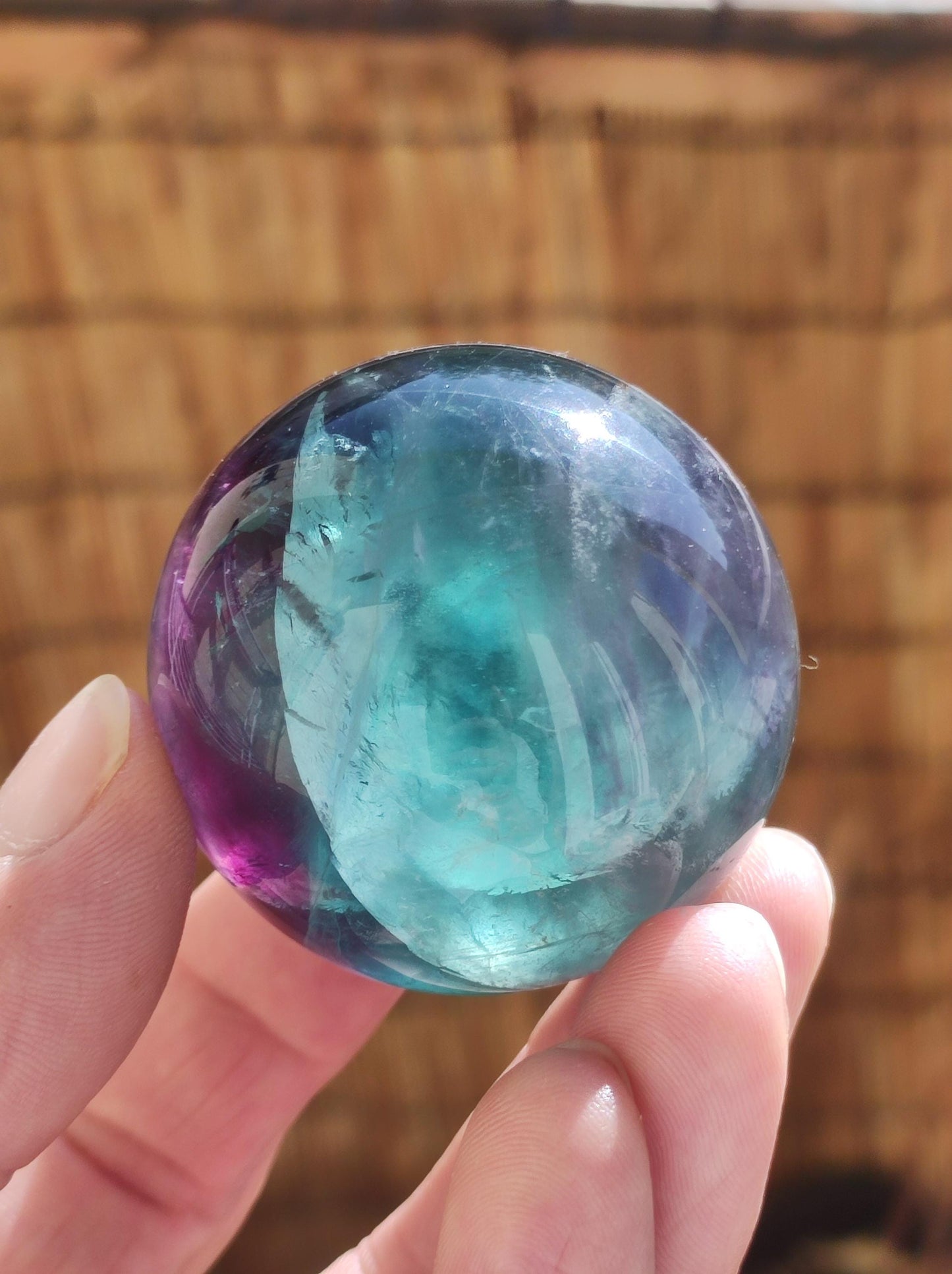 Boule de pierres précieuses arc-en-ciel en fluorite, sphère décorative, boule de jeu en cristal, méditation, pierre de guérison, cadeau pour femme et homme, pour sa maison, rêve énergétique