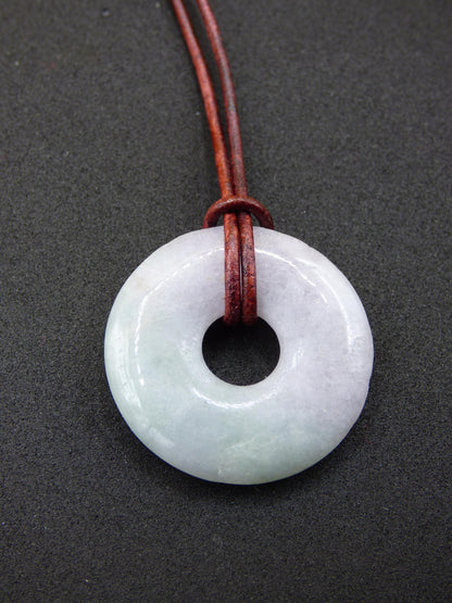 Burma Jade Donut *Rarity* ~ Gemstone Necklace ~HIPPIE ~GOA ~Boho ~Tibet ~Ethno ~Nature ~Donut ~Protection Symbol ~Healing Stone