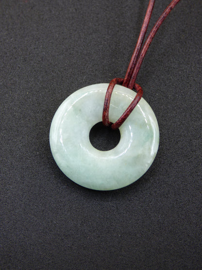 Burma Jade Donut *Rarity* ~ Gemstone Necklace ~HIPPIE ~GOA ~Boho ~Tibet ~Ethno ~Nature ~Donut ~Protection Symbol ~Healing Stone