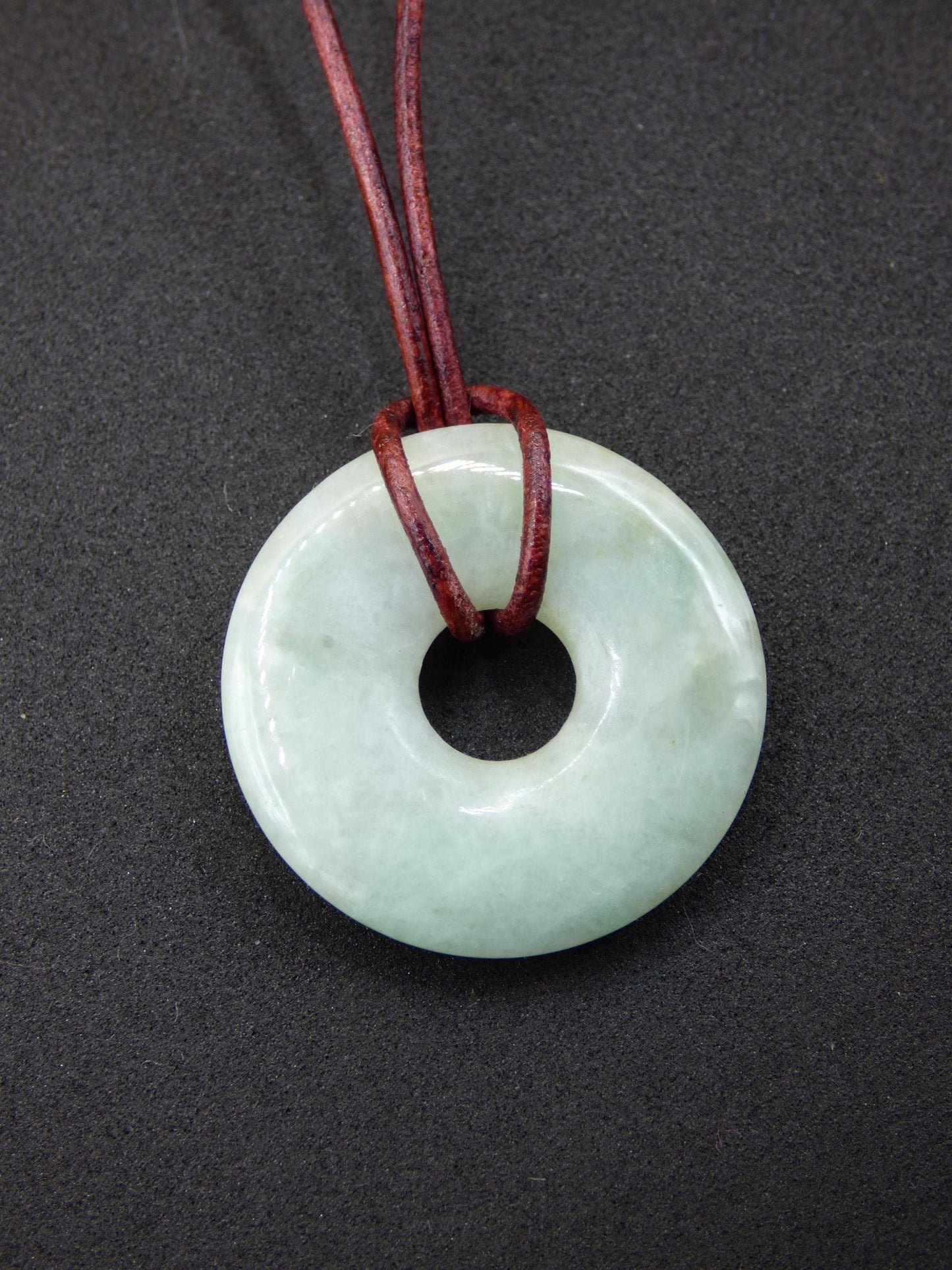 Burma Jade Donut *Rarity* ~ Gemstone Necklace ~HIPPIE ~GOA ~Boho ~Tibet ~Ethno ~Nature ~Donut ~Protection Symbol ~Healing Stone