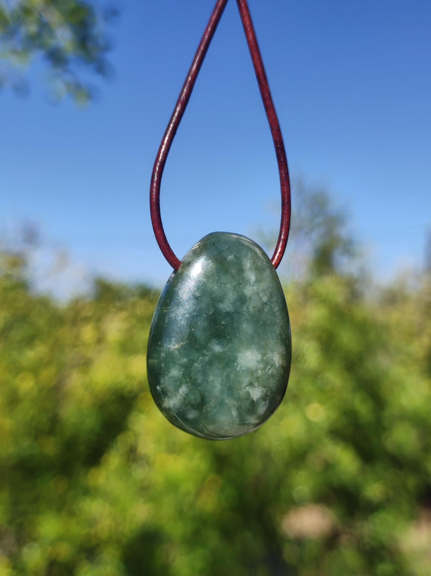 Burma Jade *Rarity* ~ Gemstone Necklace HIPPIE Boho Ethnic Natural Healing Stone Rarity Crystals Jewelry Pendant Nature Power Stone Gift Green