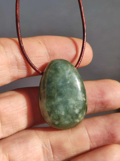 Burma Jade *Rarity* ~ Gemstone Necklace HIPPIE Boho Ethnic Natural Healing Stone Rarity Crystals Jewelry Pendant Nature Power Stone Gift Green