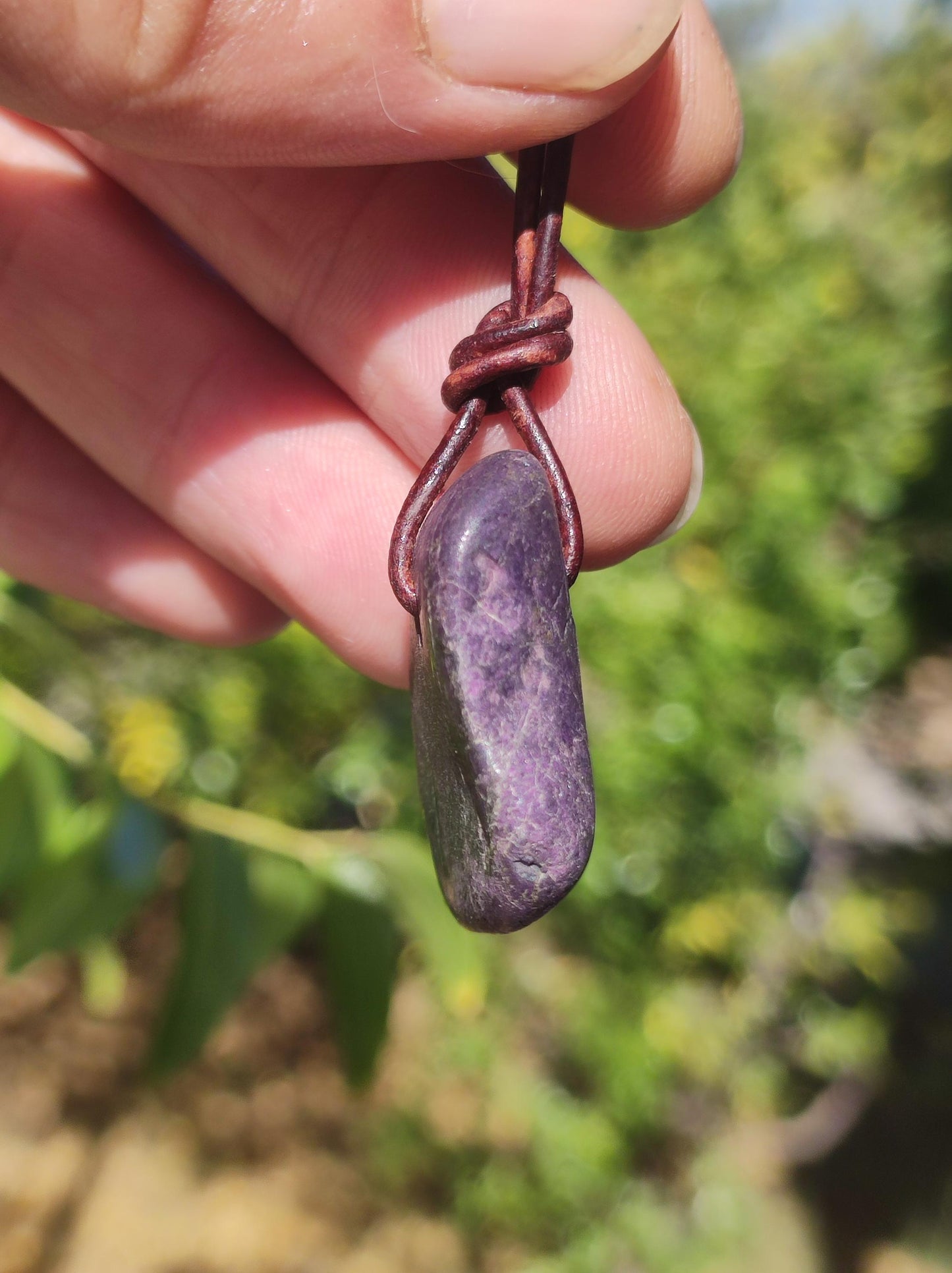 Purpurite ~ Pierre précieuse ~ Collier ~ Rare ~ HIPPIE ~ GOA ~ Boho ~ Ethno ~ Nature ~ Pierre de guérison ~ Collectionneur