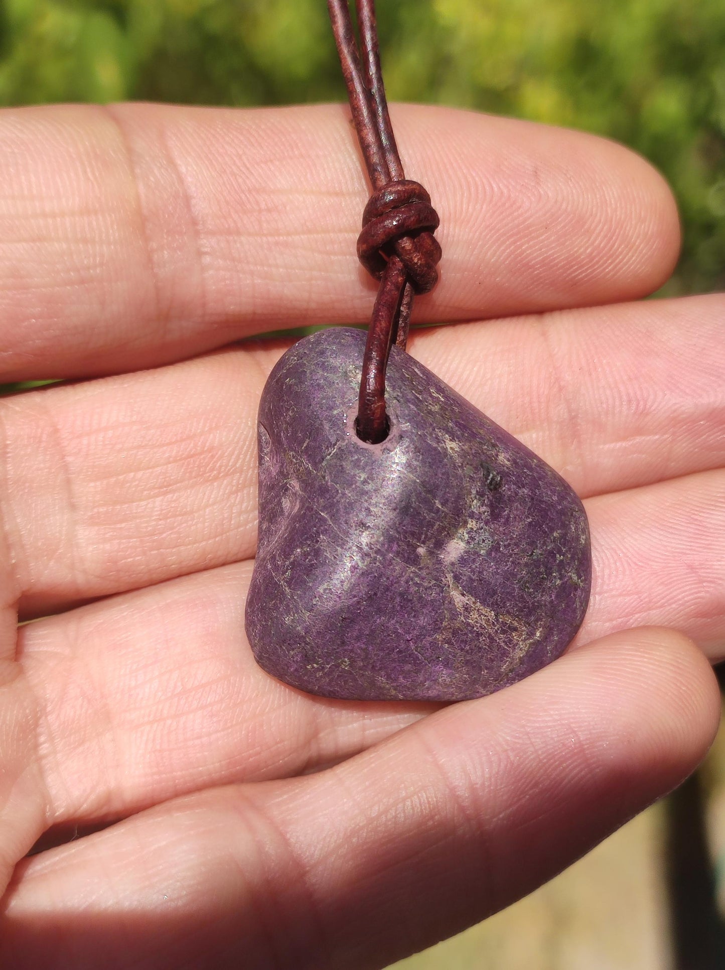 Purpurite ~ Pierre précieuse ~ Collier ~ Rare ~ HIPPIE ~ GOA ~ Boho ~ Ethno ~ Nature ~ Pierre de guérison ~ Collectionneur