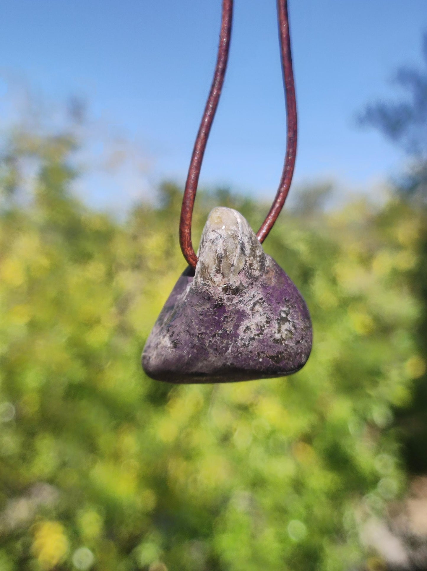 Purpurite ~ Gemstone ~ Necklace ~ Rare ~ HIPPIE ~ GOA ~ Boho ~ Ethno ~ Nature ~ Healing Stone ~ Collector