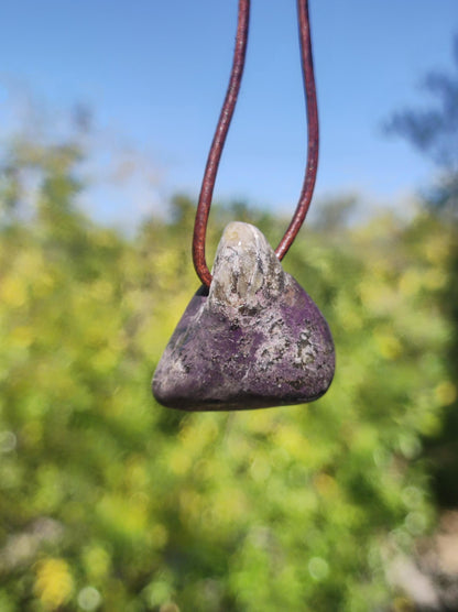 Purpurite ~ Gemstone ~ Necklace ~ Rare ~ HIPPIE ~ GOA ~ Boho ~ Ethno ~ Nature ~ Healing Stone ~ Collector