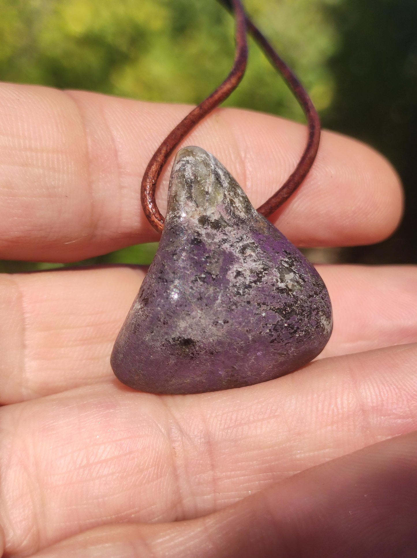 Purpurite ~ Gemstone ~ Necklace ~ Rare ~ HIPPIE ~ GOA ~ Boho ~ Ethno ~ Nature ~ Healing Stone ~ Collector