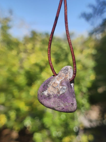 Purpurite ~ Gemstone ~ Necklace ~ Rare ~ HIPPIE ~ GOA ~ Boho ~ Ethno ~ Nature ~ Healing Stone ~ Collector