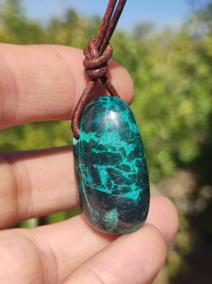 Chrysocoll Chrysocolla Chrysocolla Gemstone Necklace Healing Stone He She Man Woman Luck HIPPIE GOA Boho Tibet Ethno Nature Rarity Gift Rare