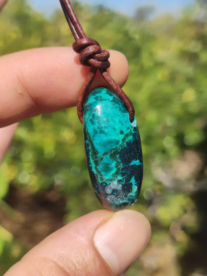 Chrysocoll Chrysocolla Chrysocolla Gemstone Necklace Healing Stone He She Man Woman Luck HIPPIE GOA Boho Tibet Ethno Nature Rarity Gift Rare