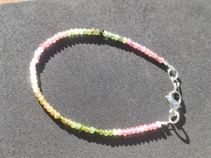 Tourmaline coloré AAA bracelet de pierres précieuses 3mm perles pierre de guérison énergie nature véritable rareté unique bijoux rares femme homme lui sa mère cadeau