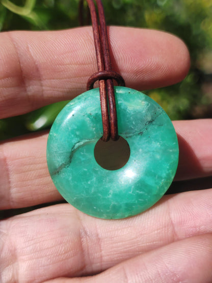 Chrysoprase ~ Collier de pierres précieuses vertes pierre de guérison naturelle symbole de protection homme femme bonheur HIPPIE GOA Boho Tibet Ethno Nature rareté cadeau lui elle