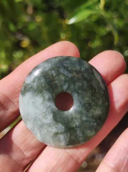 40mm Burma Jade *Rarität* ~ Edelstein Kette Mann Frau Natur Heilstein Kraft Energie Rarität Kristall Er Sie Anhänger Natur Geschenk grün