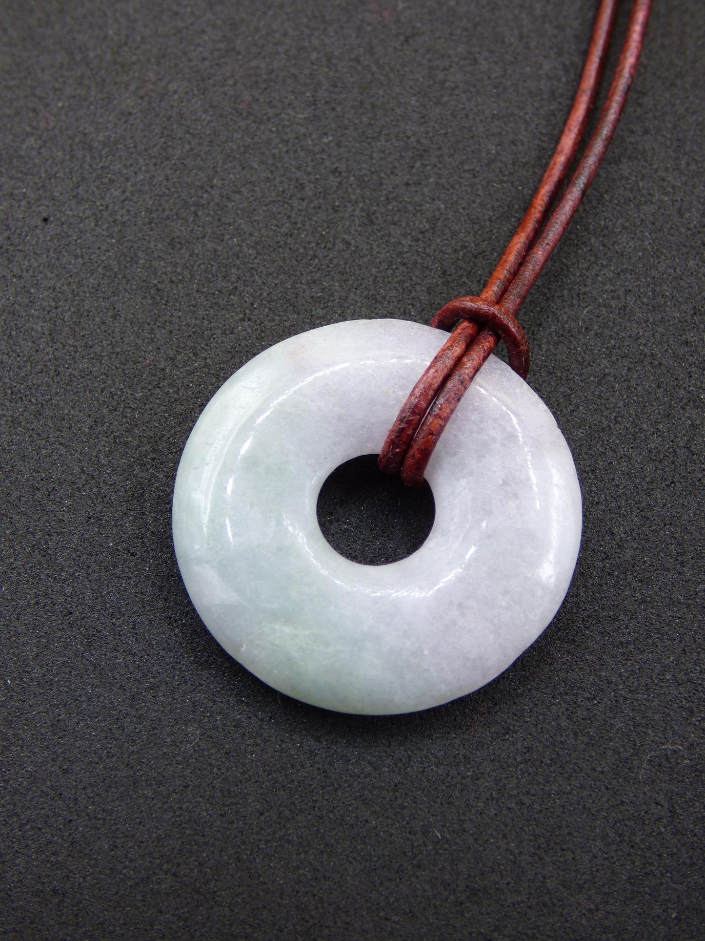 Burma Jade Donut *Rarity* ~ Gemstone Necklace ~HIPPIE ~GOA ~Boho ~Tibet ~Ethno ~Nature ~Donut ~Protection Symbol ~Healing Stone