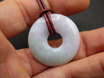 Burma Jade Donut *Rarity* ~ Gemstone Necklace ~HIPPIE ~GOA ~Boho ~Tibet ~Ethno ~Nature ~Donut ~Protection Symbol ~Healing Stone