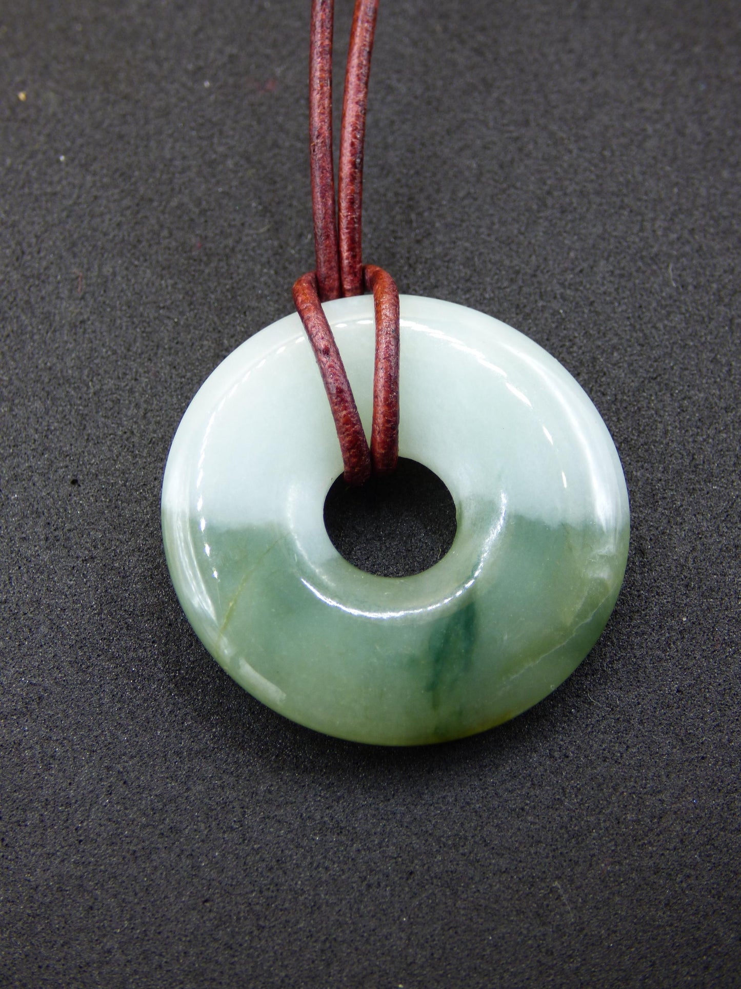 Burma Jade Donut *Rarity* ~ Gemstone Necklace ~HIPPIE ~GOA ~Boho ~Tibet ~Ethno ~Nature ~Donut ~Protection Symbol ~Healing Stone