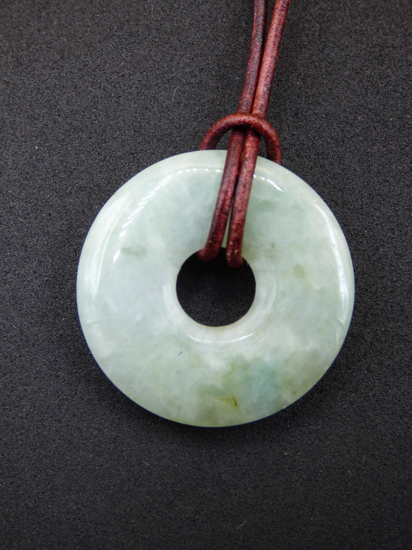 Burma Jade Donut *Rarity* ~ Gemstone Necklace ~HIPPIE ~GOA ~Boho ~Tibet ~Ethno ~Nature ~Donut ~Protection Symbol ~Healing Stone