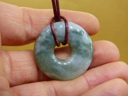 Burma Jade Donut *Rarität* ~ Edelstein Kette ~HIPPIE ~GOA ~Boho ~Tibet ~Ethno ~Nature ~Donut ~Schutzsymbol ~Heilstein