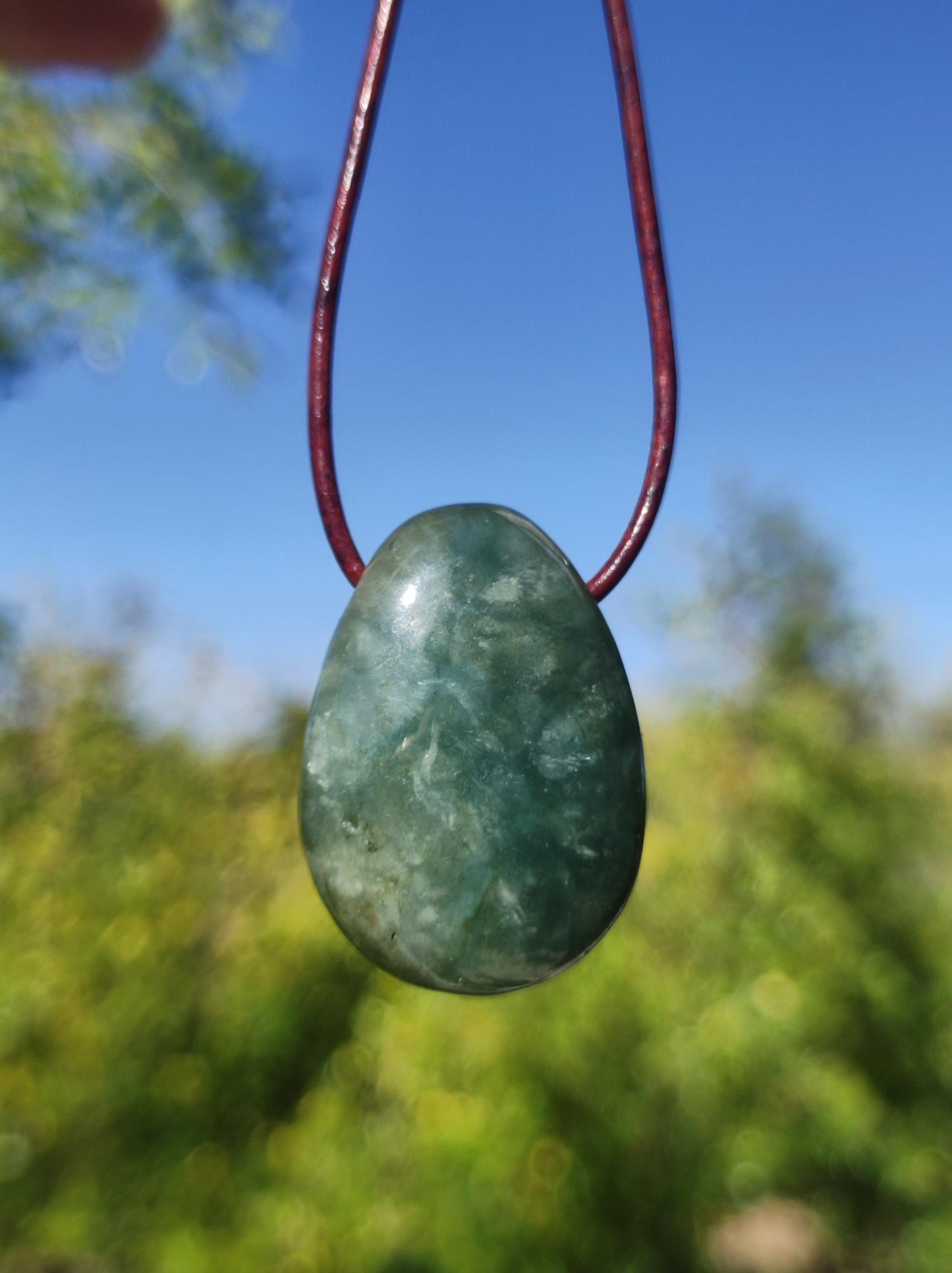 Burma Jade *Rarity* ~ Gemstone Necklace HIPPIE Boho Ethnic Natural Healing Stone Rarity Crystals Jewelry Pendant Nature Power Stone Gift Green