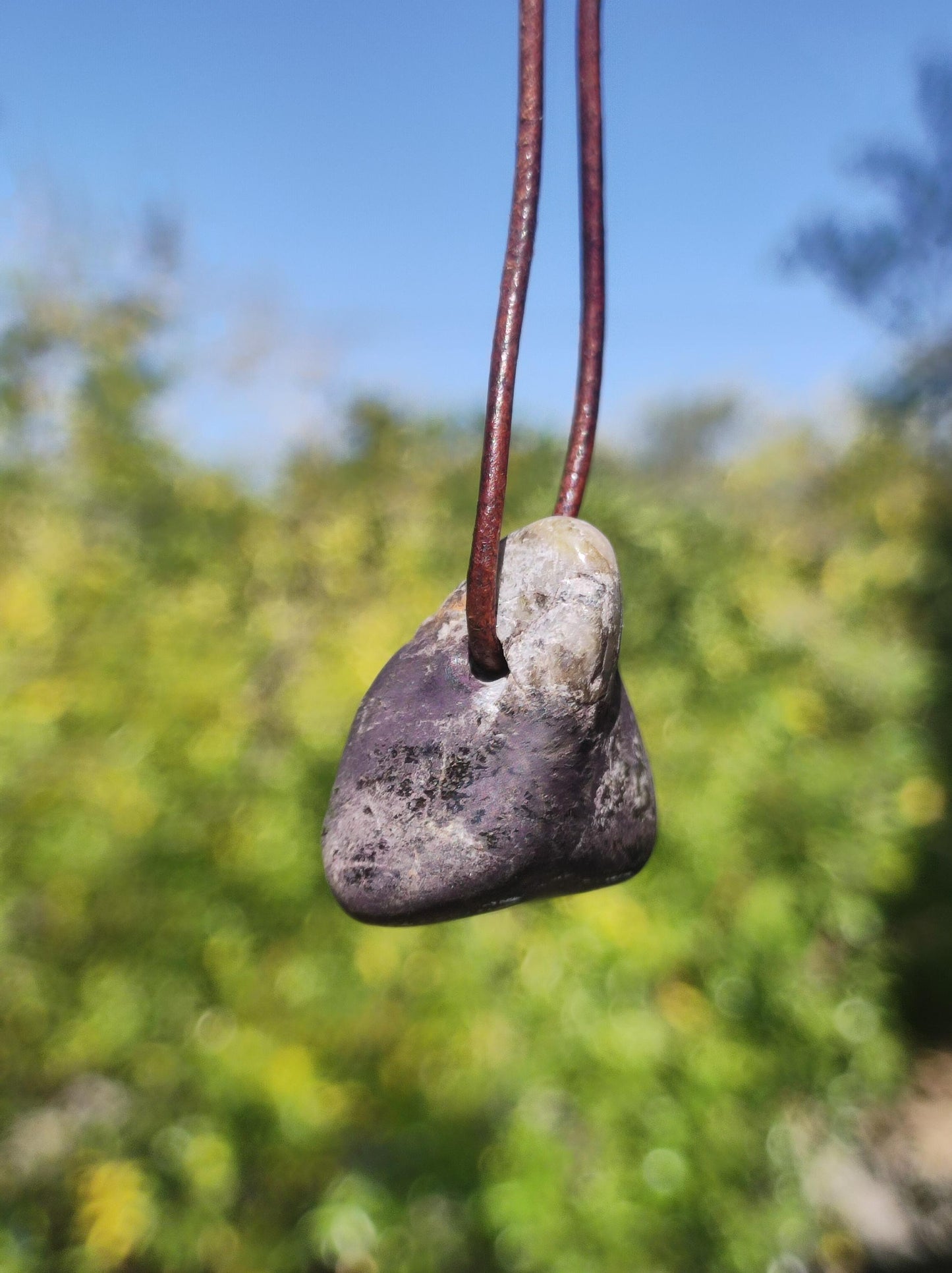 Purpurite ~ Gemstone ~ Necklace ~ Rare ~ HIPPIE ~ GOA ~ Boho ~ Ethno ~ Nature ~ Healing Stone ~ Collector