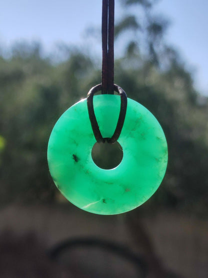 Chrysoprase ~ Edelstein Kette grün Natur Heilstein Schutzsymbol Mann Frau Glück HIPPIE GOA Boho Tibet Ethno Natur Rarität Geschenk Er Sie