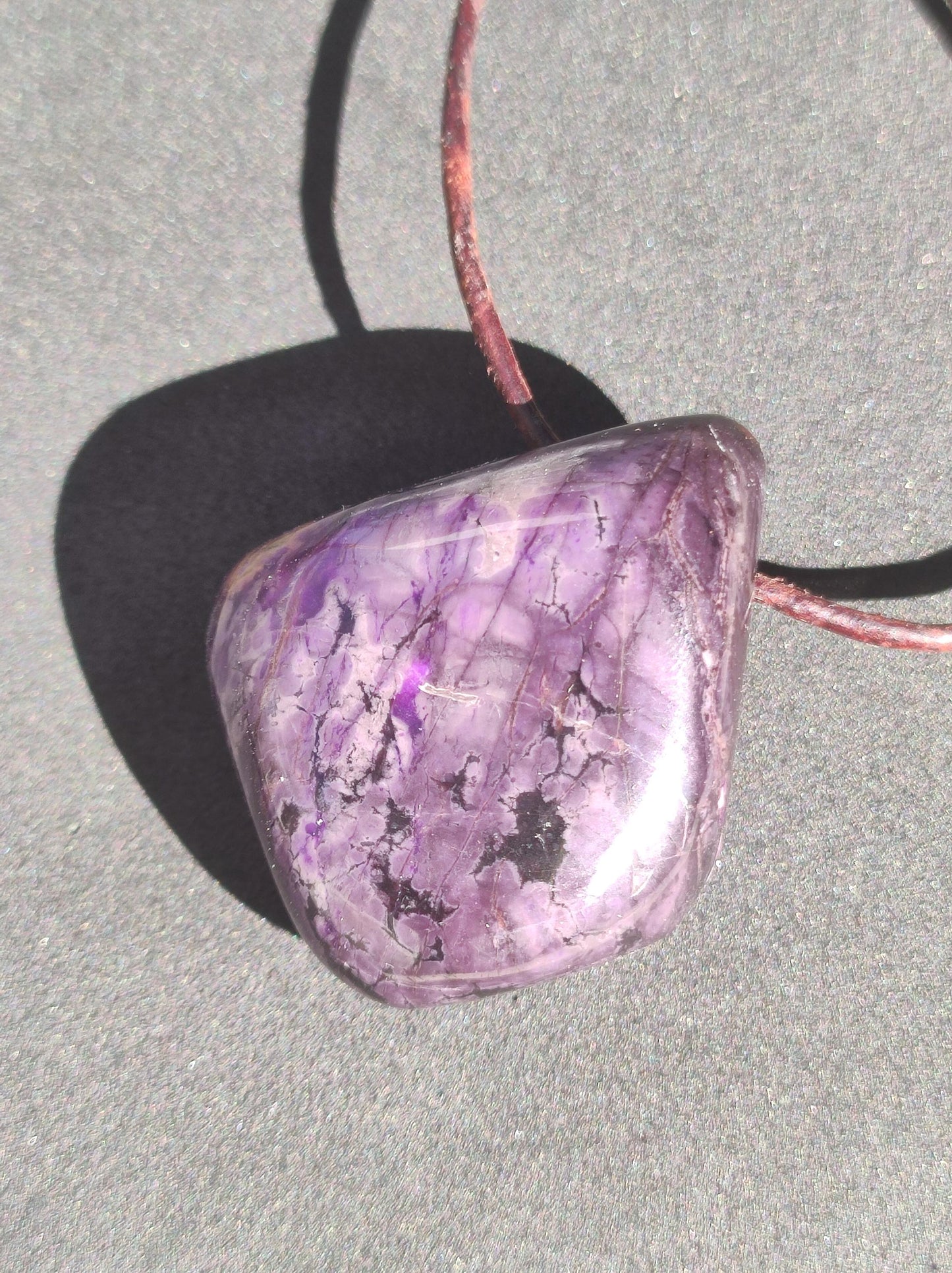 Collier de pierres précieuses Sugilite rare rareté HIPPIE GOA Boho Ethno Nature pierre de guérison investissement de collection Sugilite violette