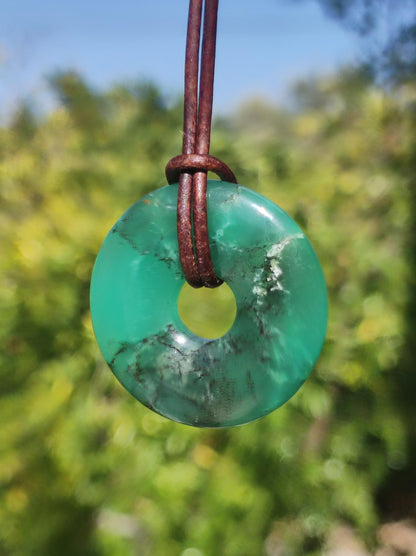 Chrysoprase ~ Collier de pierres précieuses vertes pierre de guérison naturelle symbole de protection homme femme bonheur HIPPIE GOA Boho Tibet Ethno Nature rareté cadeau lui elle