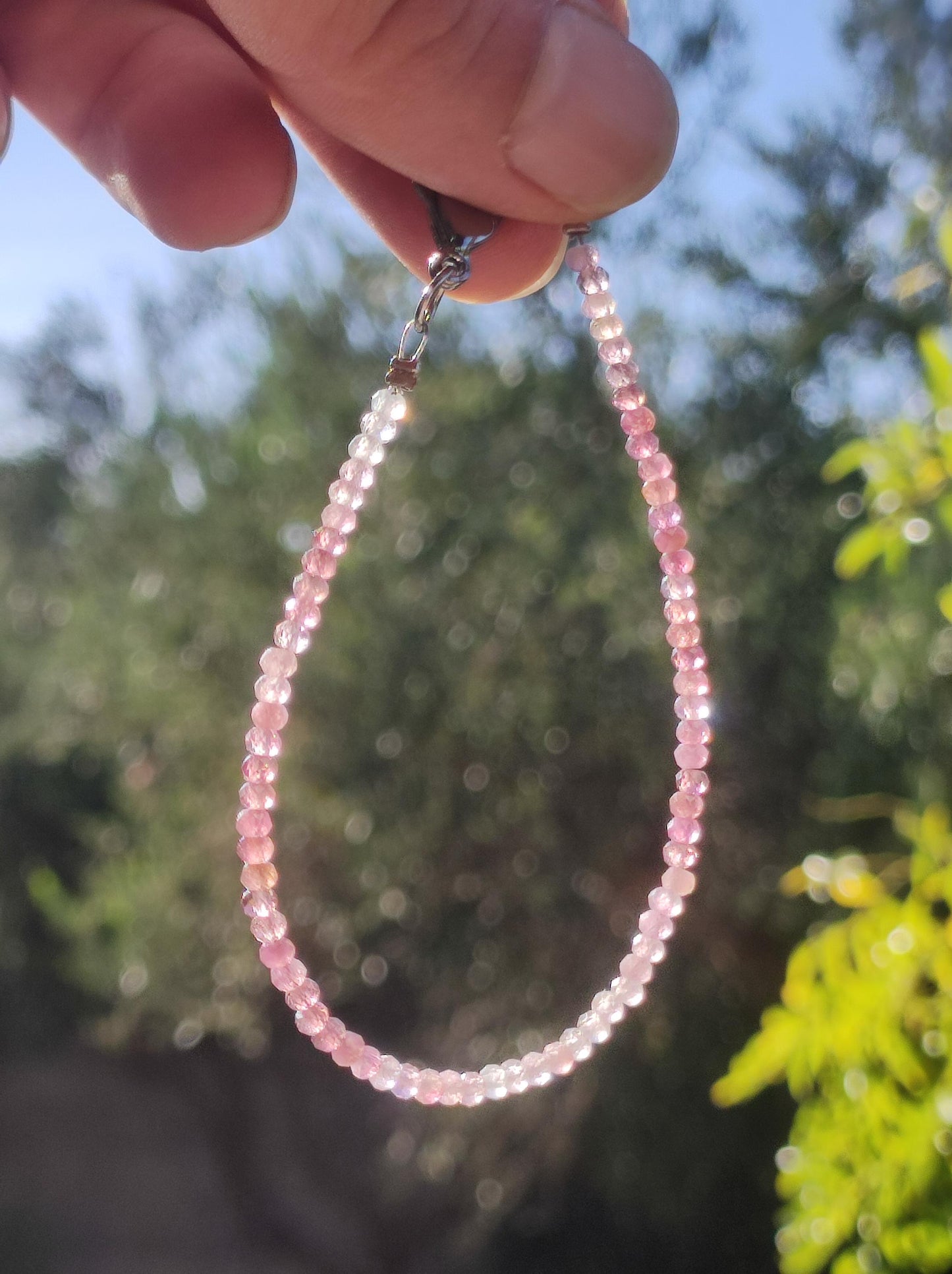 Tourmaline rose AAA - bracelet de pierres précieuses 3mm perles pierre de guérison énergie nature véritable rareté unique bijoux rares femme homme lui sa mère cadeau