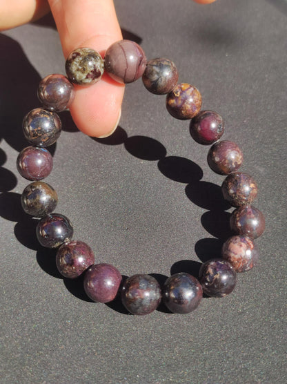 Sugilite Bustamite Sugilite ~ bracelet de pierres précieuses naturelles avec perles ~ GOA ~ Hippie ~ Boho ~ Ethno ~ Indie ~ Nature ~ Pierre de guérison