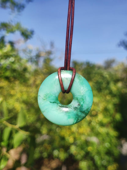 Chrysoprase ~ Edelstein Kette grün Natur Heilstein Schutzsymbol Mann Frau Glück HIPPIE GOA Boho Tibet Ethno Natur Rarität Geschenk Er Sie