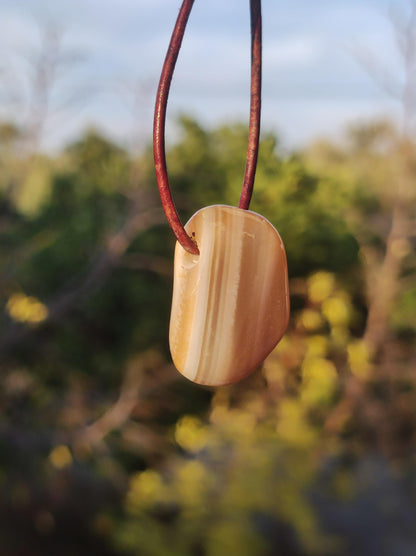 Bahia Achat - Edelstein Kette gelb Natur Heilstein Schutz Glück Mann Frau Kind Er Sie Freund Glück Boho Tibet Ethno Rarität Geschenk Unikat