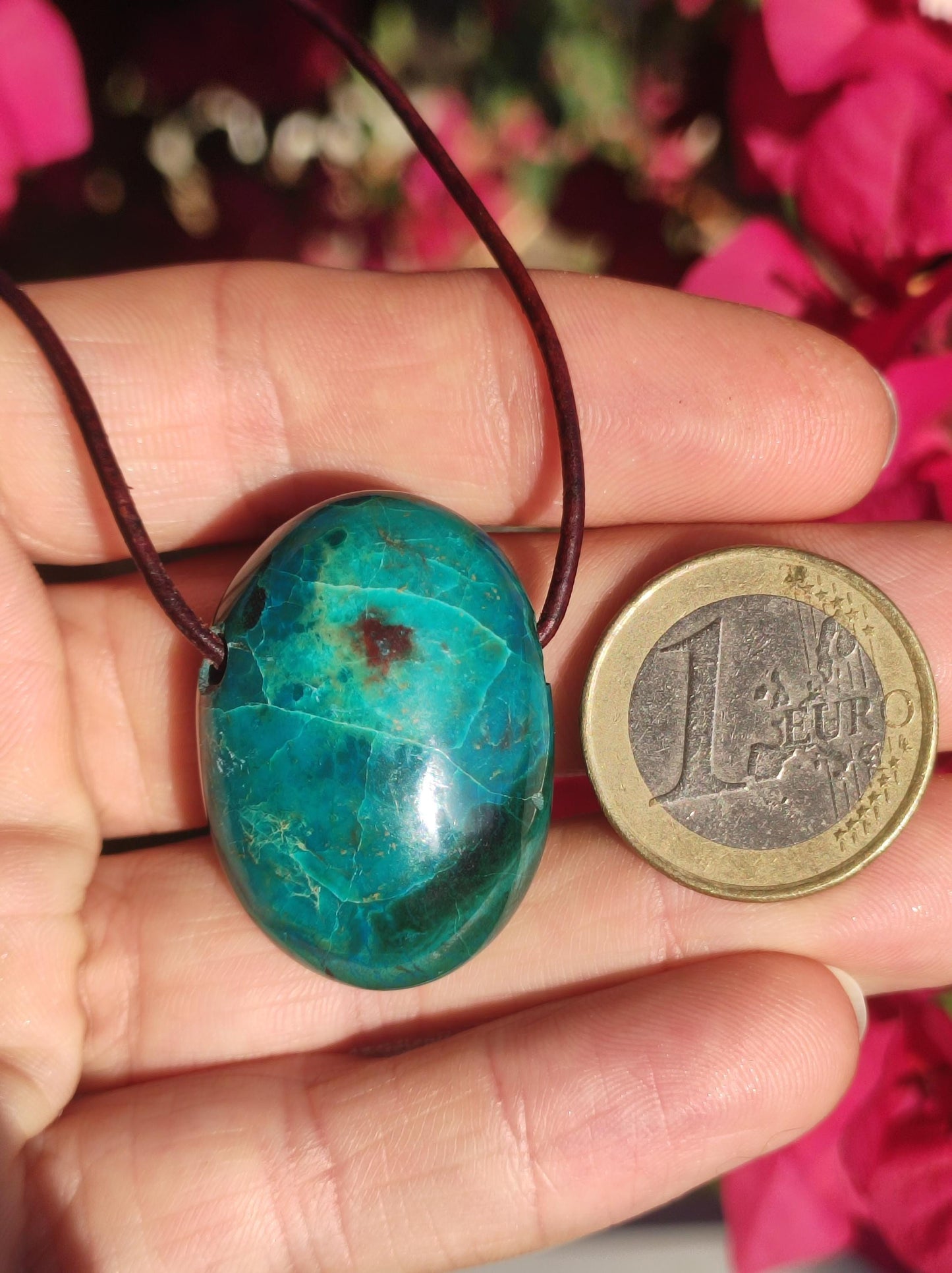 Chrysocoll Chrysokoll Chrysocolla Edelstein Kette Heilstein Er Sie Mann Frau Glück HIPPIE GOA Boho Tibet Ethno Natur Rarität Geschenk Selten