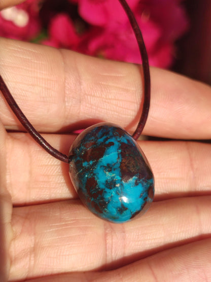 Chrysocoll Chrysokoll Chrysocolla Edelstein Kette Heilstein Er Sie Mann Frau Glück HIPPIE GOA Boho Tibet Ethno Natur Rarität Geschenk Selten