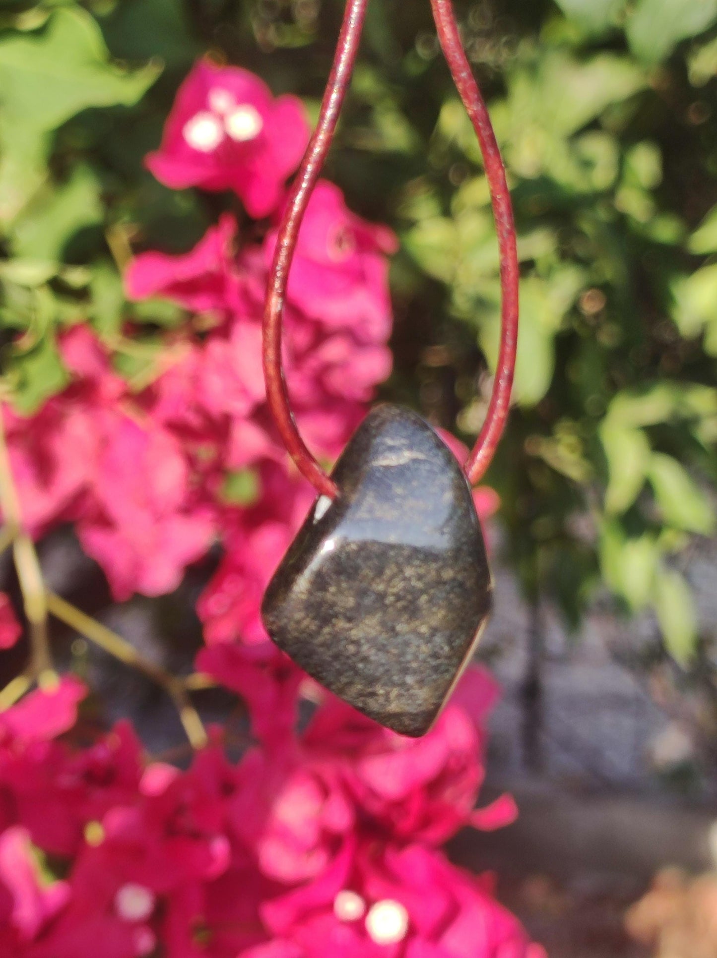 Midnight Lemurian Jade Black Schwarze Jade ~ Edelstein Kette ~HIPPIE ~GOA ~Boho ~Tibet ~Ethno ~Nature ~Donut ~Schutzsymbol ~Heilstein