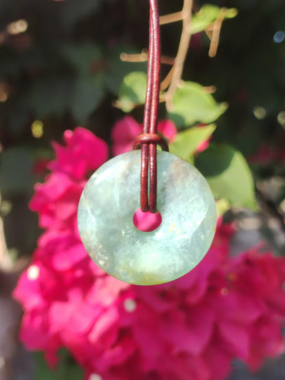 Opal Andenopal blau ~ Edelstein Kette HIPPIE GOA Boho Ethno Nature Donut Schutzsymbol Heilstein Chakra Sammler Mineral Rarität Mann Frau