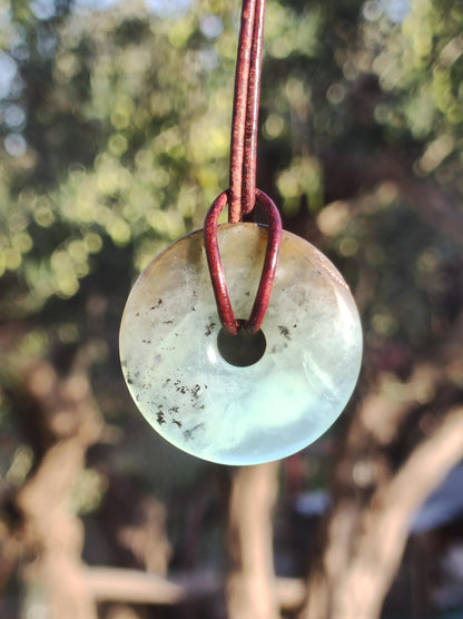 Opal Andenopal blau ~ Edelstein Kette HIPPIE GOA Boho Ethno Nature Donut Schutzsymbol Heilstein Chakra Sammler Mineral Rarität Mann Frau