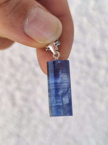 Cyanit / Disthen A 925 Silber Edelstein Kette Natur Heilstein Kristall blau Rarität Anhänger Mann Frau Er Sie Geschenk Wunderschön Edel