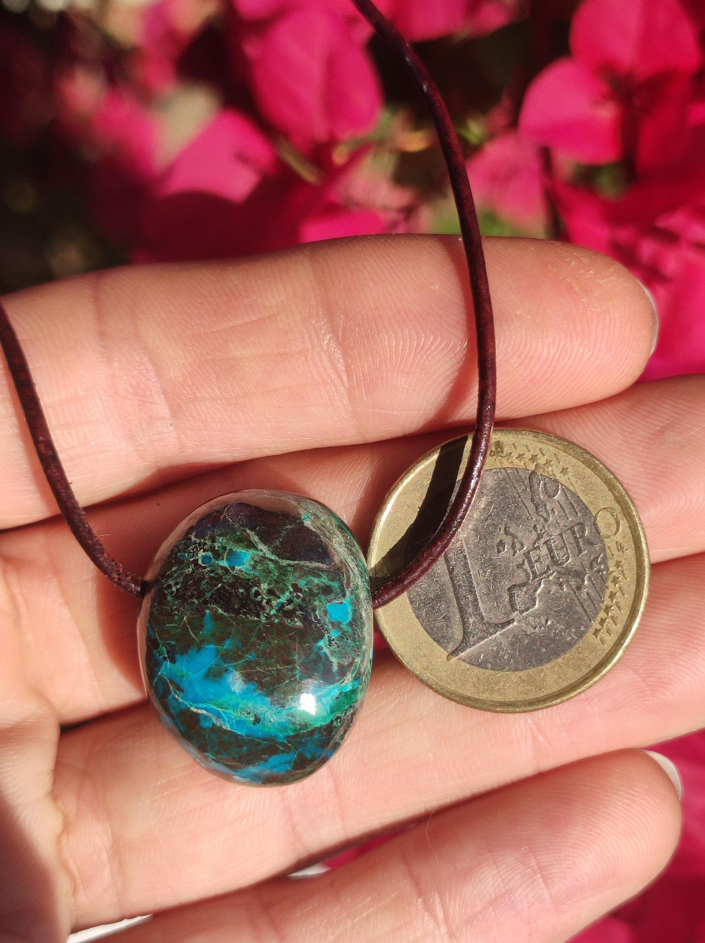 Chrysocoll Chrysokoll Chrysocolla Edelstein Kette Heilstein Er Sie Mann Frau Glück HIPPIE GOA Boho Tibet Ethno Natur Rarität Geschenk Selten