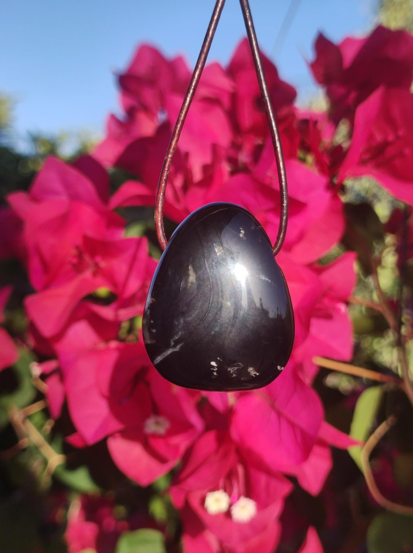 Onyx  ~ Edelstein Kette schwarz Mann Frau Kind Geschenk Er Sie Natur Echt Energie Schmuck Anhänger Glück Schutz Heilstein Hippie Ethno Boho