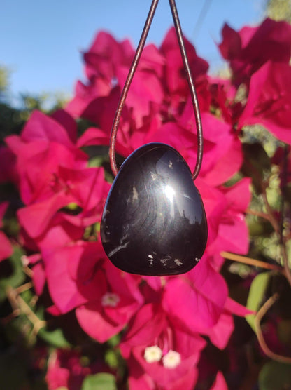 Onyx  ~ Edelstein Kette schwarz Mann Frau Kind Geschenk Er Sie Natur Echt Energie Schmuck Anhänger Glück Schutz Heilstein Hippie Ethno Boho