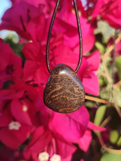 Boulder Opal ~ Edelstein Kette HIPPIE GOA Boho Ethno Natur Heilstein Rarität Kristalle Schmuck Anhänger braun Natur Stein Geschenk Freund