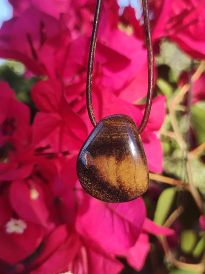 Boulder Opal ~ Edelstein Kette HIPPIE GOA Boho Ethno Natur Heilstein Rarität Kristalle Schmuck Anhänger braun Natur Stein Geschenk Freund