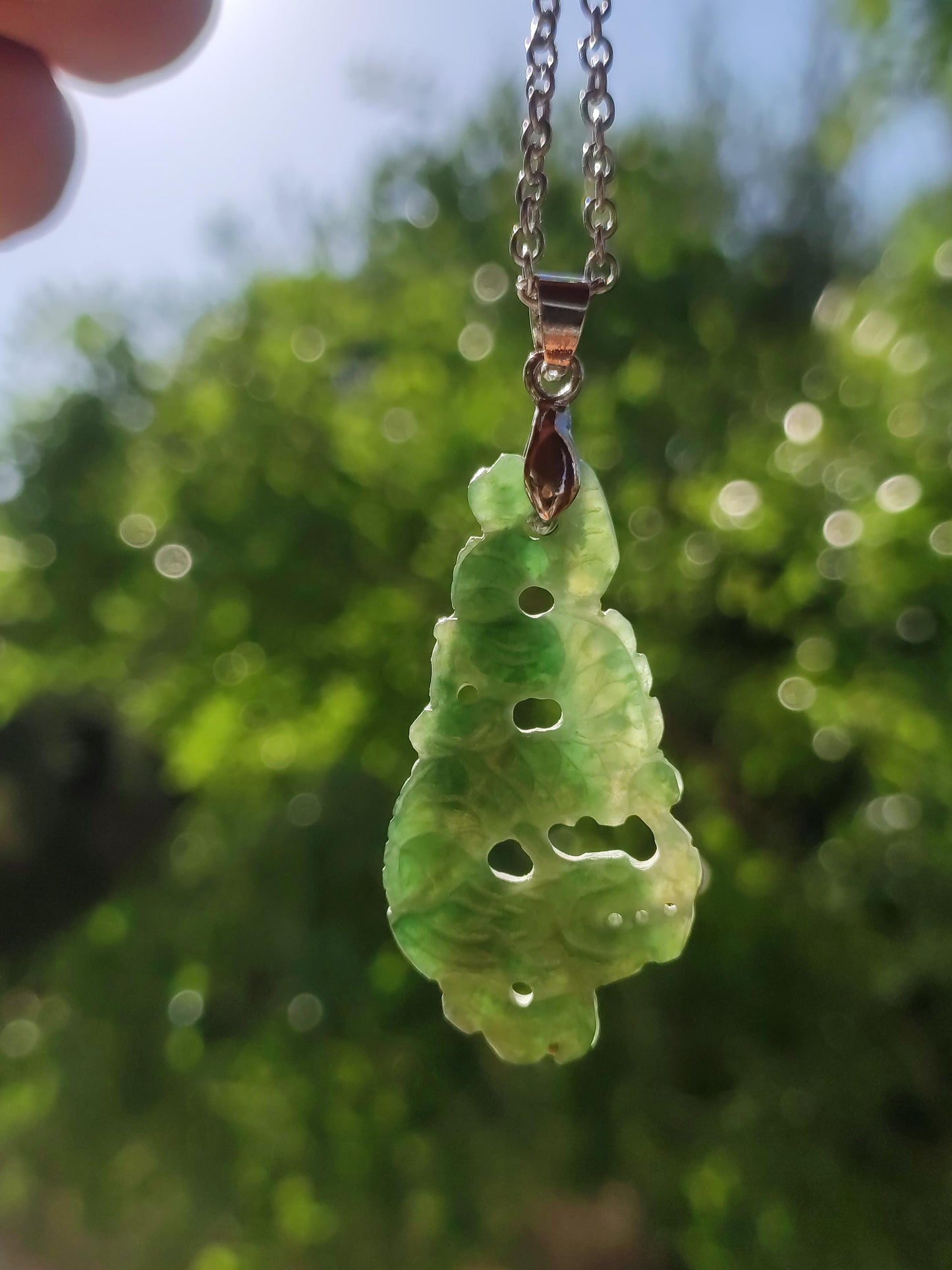 Birmanie Jade Un dragon de qualité *Rarité* Collier de pierres précieuses HIPPIE Boho Ethnique Pierre de guérison naturelle Rareté Bijoux en cristal Pendentif Nature Power Stone